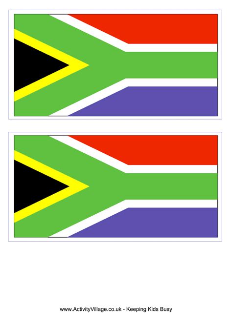 south african flag template